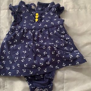 Baby girl anchor design one piece set